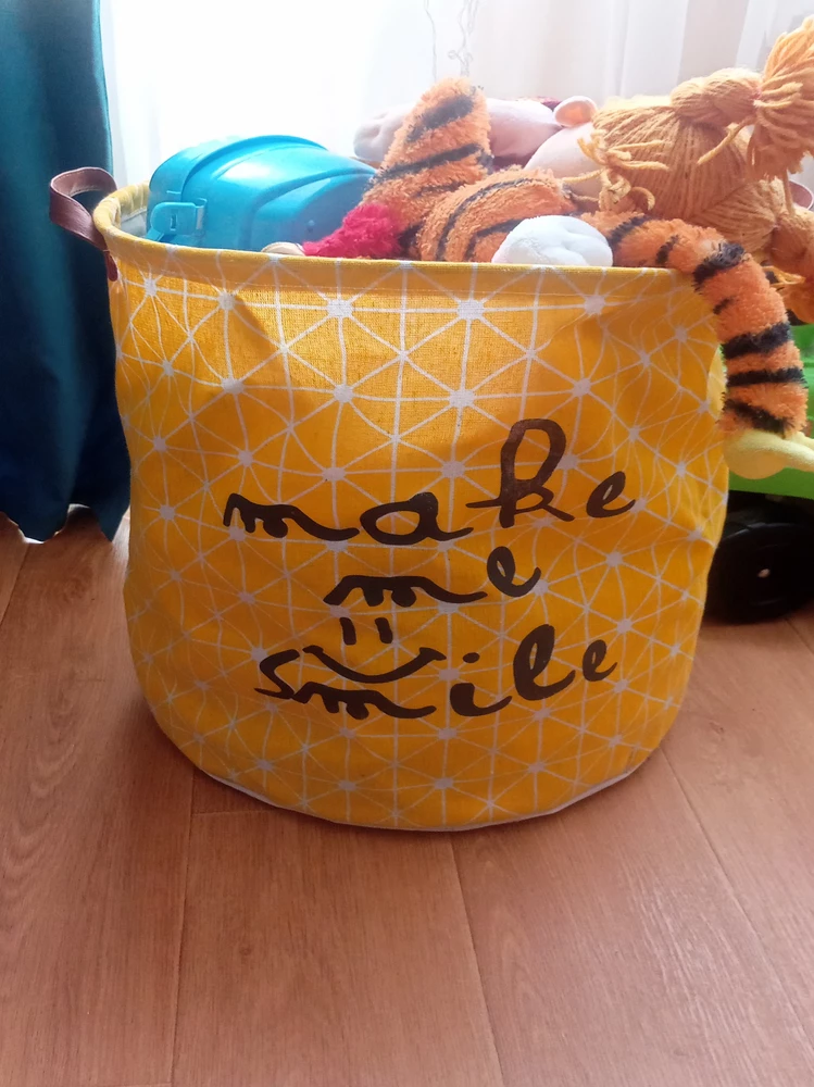 Прибрали все игрушки в доме))) хорошая качественная корзина!