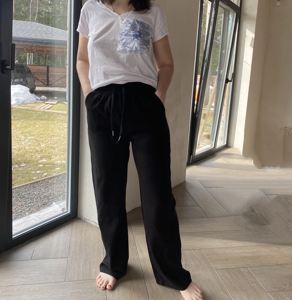 Отличные брюки. Ткань мягкая, очень приятная к телу. Рекомендую