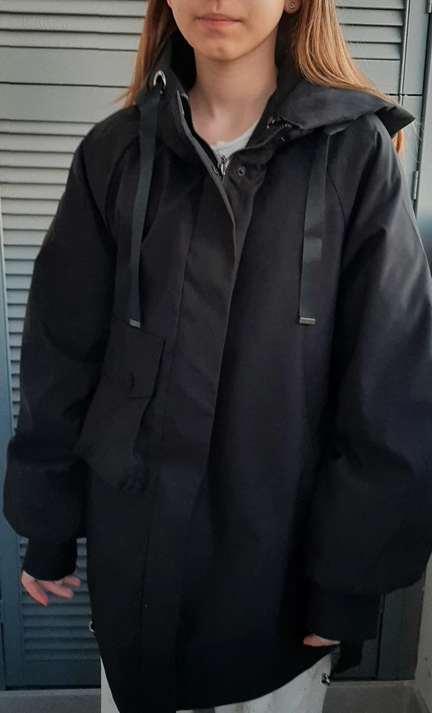 Куртка понравилась, интересный дизайн. Отлично на осень и весну.