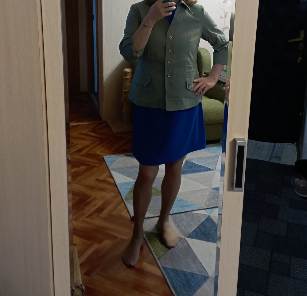 Ношу 48,взяла 50,на груди хорошо, свободненько, джинсовая куртка, понравилась