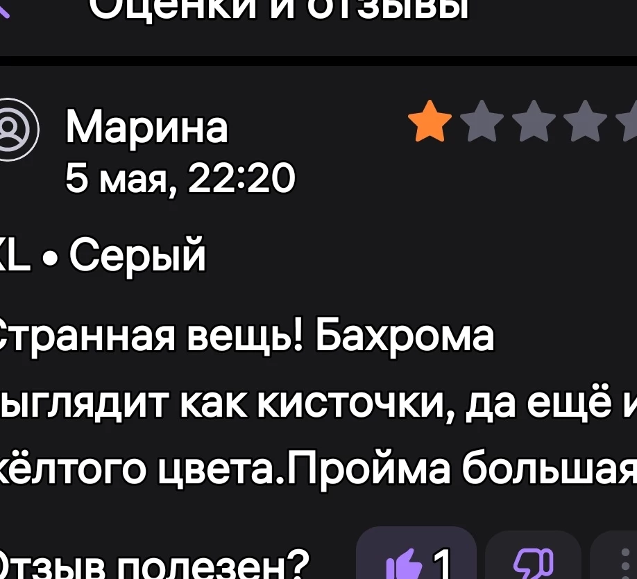 Сегодня получила два размера (серый цвет), очень хотела выбрать, ну, просто прелесть на всех фото... 
Оказалось, ситуация такая, как и в этом отзыве: что с товаром? — жёлтые кисти аля бахрома и широченная пройма в обоих размерах. Ворот лежит странно — не лежит совсем. 
Заказала в чёрном цвете (размер теперь знаю наверняка). Надеюсь, повезёт.