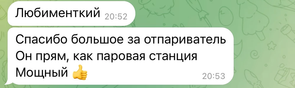 Жена под впичатлением, спасибо продавцу, отпариватель на подарок брал👍