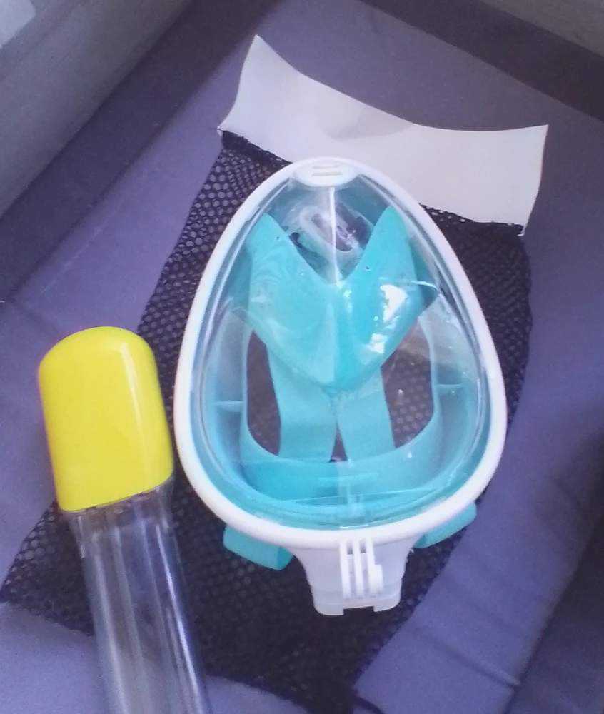 Маска супер, быстрее бы летом опробовать! Теперь все семейство хочет такие же. Буду значит всем заказывать, а то что мешочек и заглушки  есть класс, очень удобно, спасибо