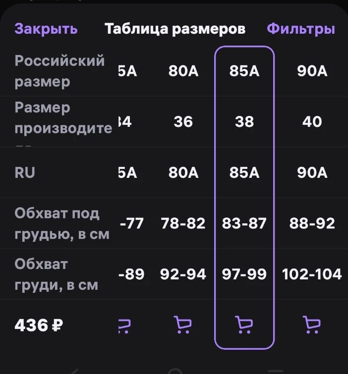 В какой вселенной здесь размер 83-87см обхват под грудью?! 🤣
Единственное,что я поняла ,это то ,что я подарила 400р кому-то и лифон подруге за одно 🤣 короче, не советую