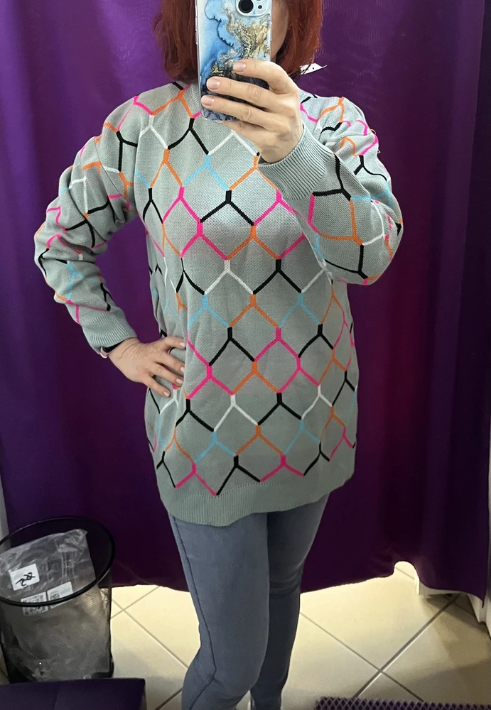 Отличный свитер! На 46 слегка оверсайз