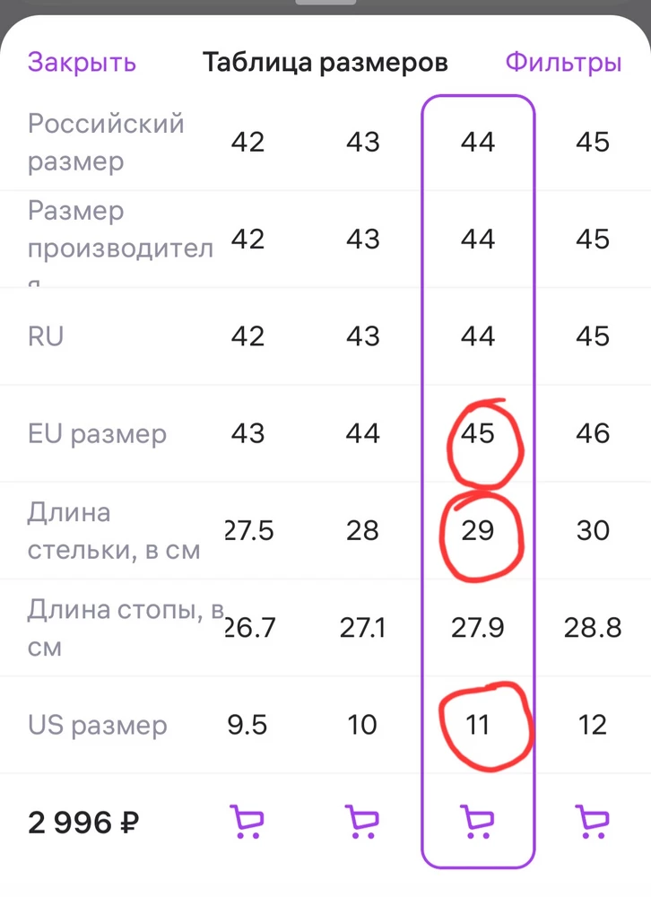 Оценка  продавцу, товар оценивать не буду. Заказала RU44 EU45 с длиной стельки 29см. Прислали RU43 EU44 и это не ошибка в размерах, это нежелание продавца самому в них разобраться и отредактировать таблицу в избежании таких ситуаций. Короче выбираешь росс 44 размер, а присылают европейский 44, потому что размер на коробке стоит Европейский, а это на размер меньше. Чтоб вернуть, я должна заплатить 150р за возврат, с какого перепуга покупатели оплачивают дурость продавцов? 
Продавца не рекомендую.